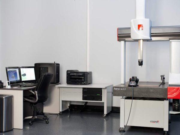 A Coord3 bridge CMM and workstation in the Carolina Metrology laboratory